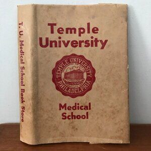 Vintage Temple University Medical School Philadelphia Book Store Textbook Cover